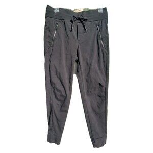 Athleta Jogger Pants Womens Sz 4 Black Trekkie North Zip Pockets Drawstring